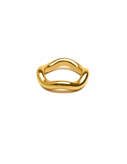 Ring - Chunky Irregular, Forgyldt