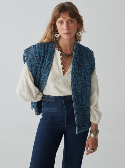 Vest - Denim Blues Elsa, Blue Moon