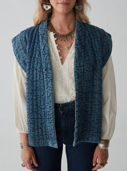 Vest - Denim Blues Elsa, Blue Moon