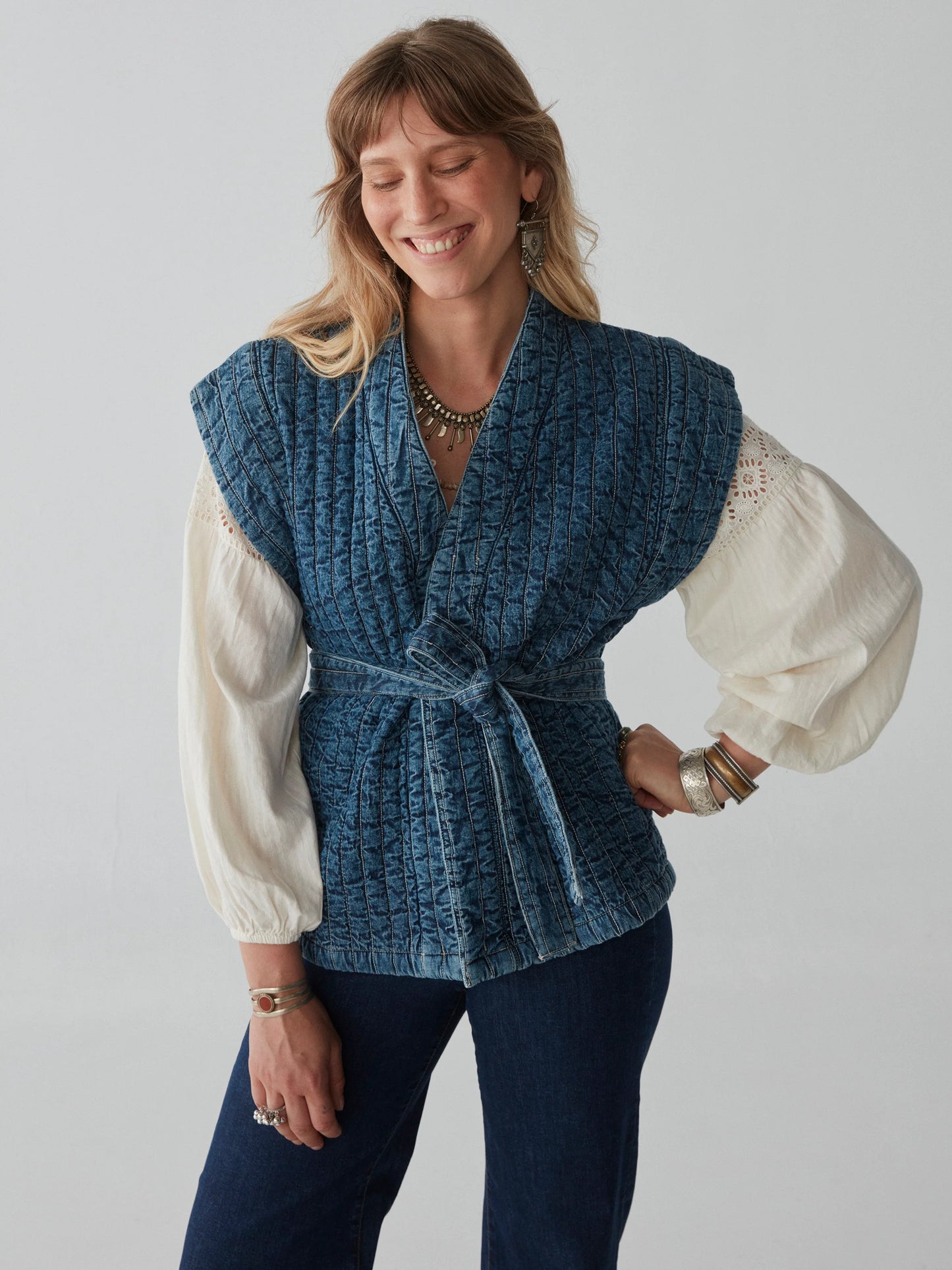 Vest - Denim Blues Elsa, Blue Moon