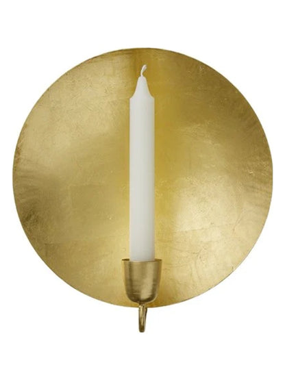 Væglysestage - Golden Wall Light, Rund