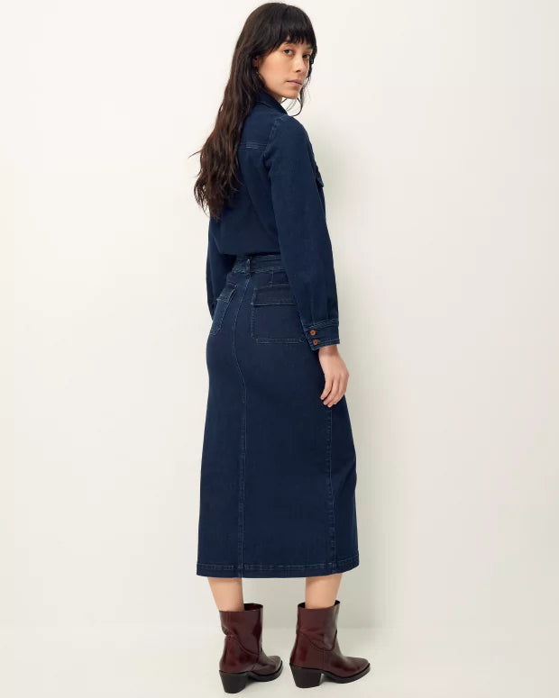 Nederdel - Uptown, Denim Blue