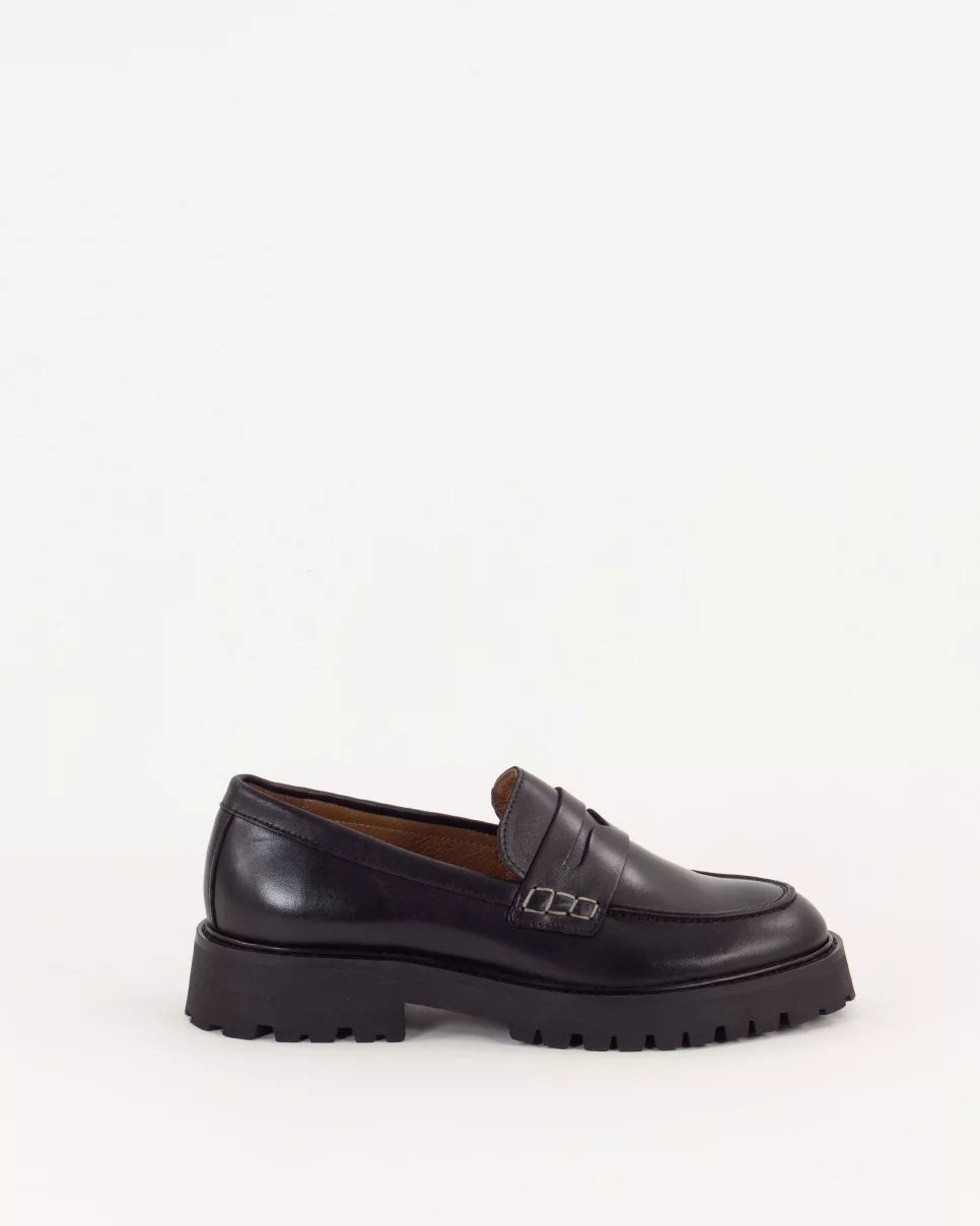 Loafers - Barcelo Mocassin, Black Leather