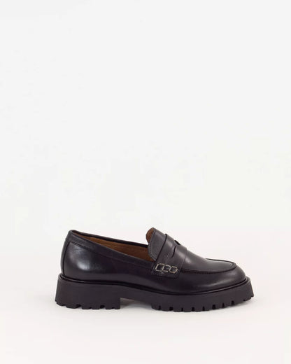 Loafers - Barcelo Mocassin, Black Leather