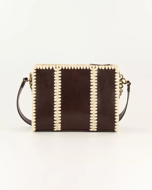 Taske - Farawa Leather, Dark Brown Wool