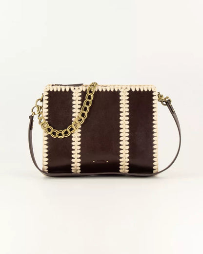 Taske - Farawa Leather, Dark Brown Wool