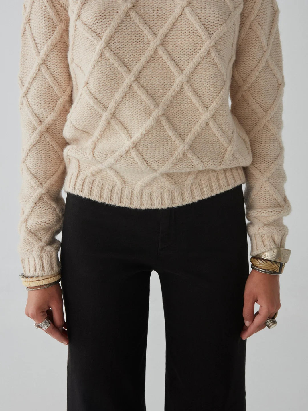 Sweater - Diamond Bruce, Ivory